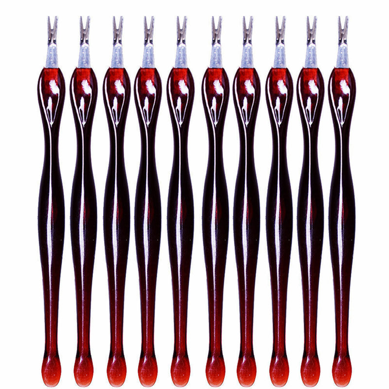 2PCS Cuticle Pusher Trimmer Cutter Remover Pedicure Manicure Nail Art Tool Kit