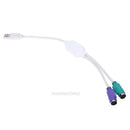 Dual PS/2 PS2 Female to USB Male Converter Adaptor Cable F/M for Mouse Keyboard
