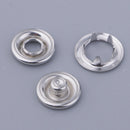 20 Sets Open Ring Prong Snaps Fasteners Cloth Buttons Baby Dummy Clip 12.5mm