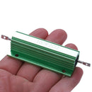 Chassis Mounted 100W 2 Ohm 5% Aluminum Case Wirewound Resistor Green P2R1