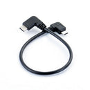 Left Angle 90 Degree Micro USB to Type-c Cable Converter OTG Adapter Data Co RES