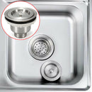 35mm Stainless Steel Strainer Basket Kitchen Sink Basin Drain Waste Filter