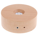 Wooden Round Crystal Ball Base Holder Crafts Ornaments Solid Wood Stand