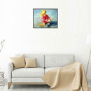 5D DIY Diamond Painting Seaside Playing Sand Girl Cross Stitch Mosaic Kit