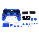 Blue Controller Shell Case+Buttons Replacement Parts For  Dualshock 4
