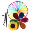 Sunflower Windmill Triple Wind Spinner Yard Garden Decoration Child Kids Toys BX