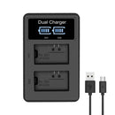 Lcd Dual Usb Battery Charger For Sony Fw50 Np Fw50 Np-Fw50 Npfw50 Battery N P8R9