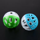 10pcs Plastic Hollow Out Round Pet Cat Colorful Ball Toys With Small Bell