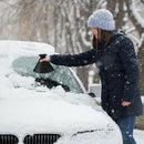 2pcs Car Windshield Magic Ice Scraper Cone Shaped Auto Snow Remover (Black)