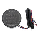 3-in-1 Motorcycle Electronic LED Digital Thermometer Voltmeter Time Temp Gauge