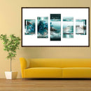 Blue Flowers 5D DIY Full Drill Diamond Painting 5-pictures Combination Kits