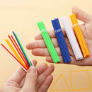 500pcs Colorful Bamboo Counting Sticks Mathematics Teaching Aids Counting Ro Hn