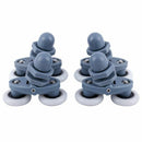 4x 23mm Twin Bottom Top Shower Door Rollers Pulleys Wheels Runners G4Y8