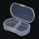 2x transparent medicine drug pill box makeup storage case container pill Case ES