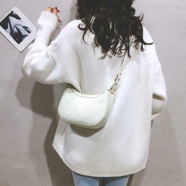 Women Retro Shoulder Bags Leather Money Purse Messenger Handbag (Beige) A#S