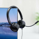 Comfortable Wired Stereo with Mic USB Earphone Headphone Microphone Headset