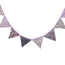 12 Flags 3.2m Purple Flower Bunting Holiday Party Decor Pennant Flag Banner
