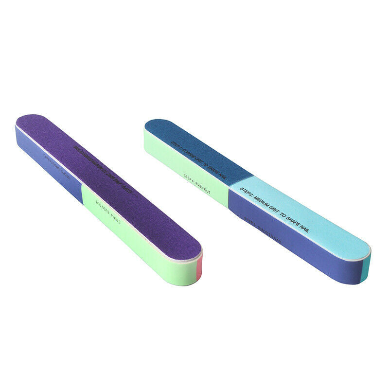 3 Pcs 7-Sided Sanding File Nail Art Manicure Kit Buffing Shiner Buffer NOQ GEH