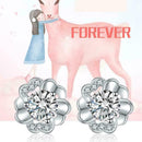 Hollow Flower Crystal Rhinestone Earrings Ear Stud Prom Jewellery Party V2A8