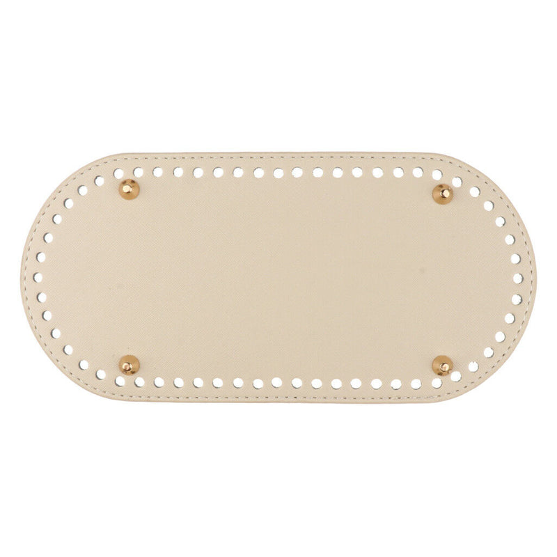 3x Crochet PU Bag Bottom Shaper Cushion Hand-woven Bag Pad Accessory Beige