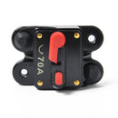 Circuit Breaker 70A, 12V-24V DC 70A Manual Reset Stereo Audio Circuit Breaker