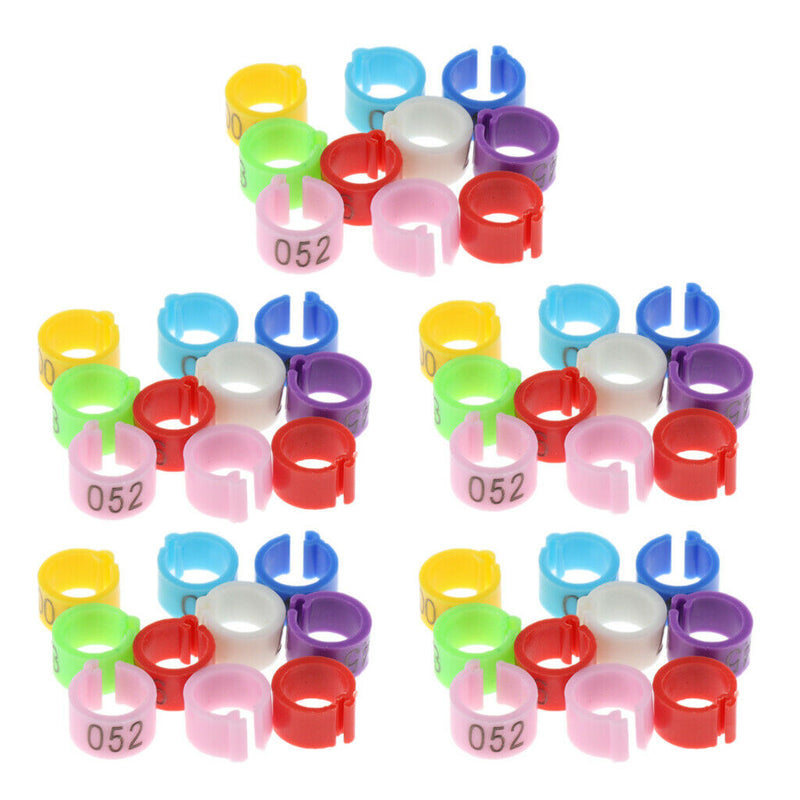 50x Birds Foot Rings Parrot Leg Bands Pigeons Identification Opening Foot Ring