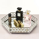 Handcraft premium crystals 2 layer crystal beads mirrored glass surface tray