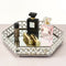 Handcraft premium crystals 2 layer crystal beads mirrored glass surface tray