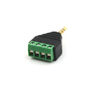 Video AV 3.5mm 4 Pin Male to AV Screw Terminal Stereo Jack Block Plug ConnectorZ