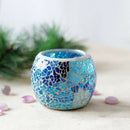 Tabletop Mosaic Glass Candle Tea Light Holder Votive Candleholder Bowl