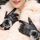 Ladies And Ladies Fashion Winter Gloves Soft Leather Touch Screen Non-Slip OUW