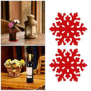 The Cellar Set of 4 Snowflake Coasters, Red, Christmas HOT Coasters Holiday X1G8