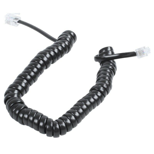 9.3" Black RJ9 Telephone Phone Modem Coil Line Cord Cable A1Y5