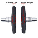 4 Pairs V Bike Brake Pads with Hex Nuts and Spacers V Bicycle Brake Blocks