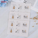 60Pcs Merry Christmas Golden Bear Deer Packaging Sealing Label Kraft StickerB3C