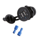 1X Waterproof Dual USB Car Power Adapter Charger Plug Socket Outlet Motorcycle