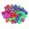 Bag of 50 Pieces of Transparent Dice Set of 5 Colors of 16mm D&D MTG Board Games