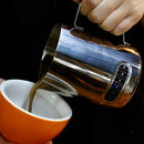 Milk Jug Frothing Cup Pitcher Thermometer Stainless Steel Cappuccino 600ml