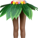 Elastic Ti Leaf Hula Skirt With Hibiscus Flower Leis 5Pcs Pack Luau Party S