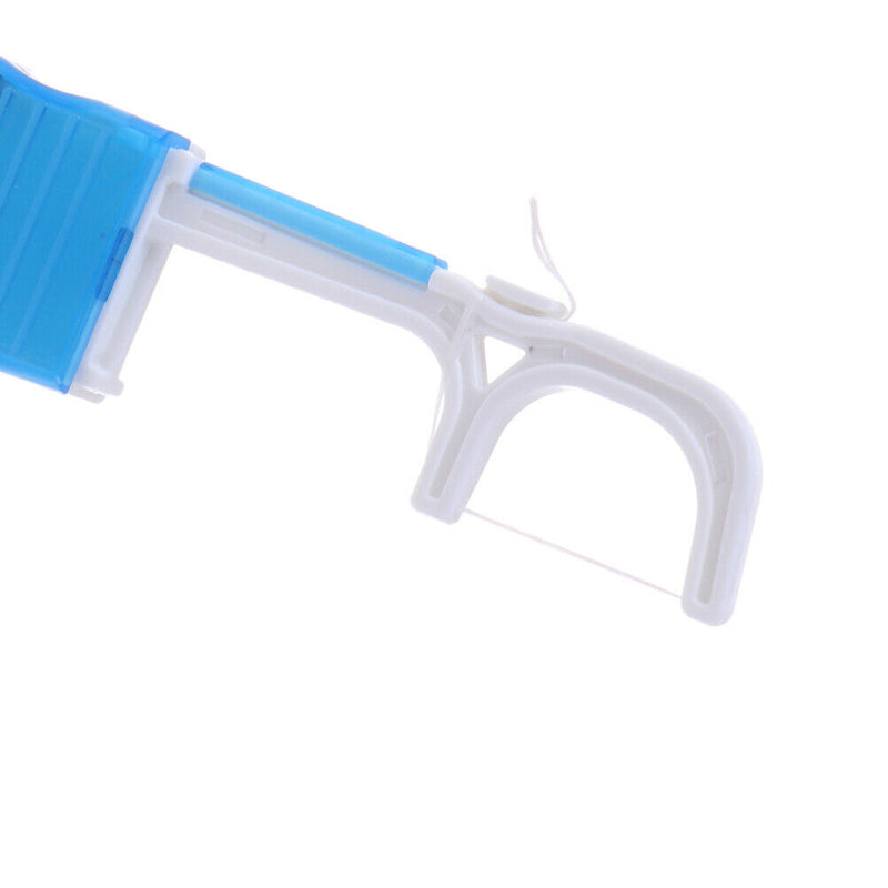 Blue portable clean high dental floss holder oral care tooth cleaner flossers FT