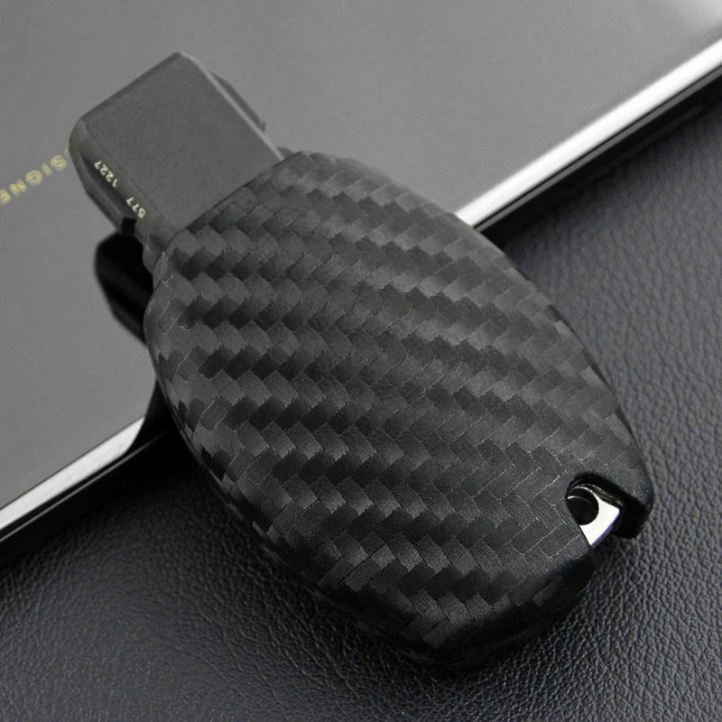 1 Set For Mercedes-Benz Carbon Fiber Smart Car Key Case Cover Fob Holder