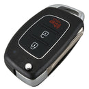 3 Buttons Flip Folding Remote Key Fob Shell Case For Mistra Hyundai Hb20 Sa