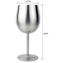 Wine Glass Goblets 300ml Stainless Steel Bar Patio Spa Barware Drink Cup