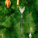 Wood Christmas Tree Star Pine Cone Ball Pendant Hanging Decor Ornament (D) A