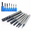 1X(7Pcs 4 Flutes End Mill Set 50 Degree Cnc Milling Cutter Power Tools 1/2/