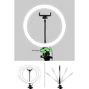 Tripod Phone Holder Clip With Led Ring Light Camera Photography Annular Lam