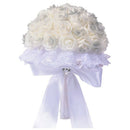 Romantic Wedding Bouquet Artificial Silk Bridal Bouque White Bridal Holding R9B6