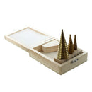 Set of 3 Drills Cutters Floors Conical HSS steel