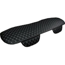 Universal Black PU Leather Car Back Seat Cover Rear Sit Durable Mat White Seam