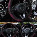 Carbon Fiber leather Car Steering Wheel Cover PU Universal inches For 14.56 O8E7